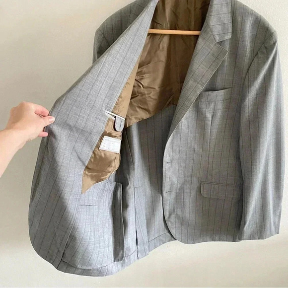 BRUNELLO CUCINELLI Wool Grey Blazer Sz 52 - Picture 5 of 13